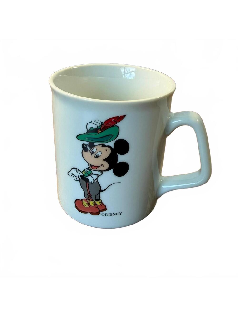 Vintage 1980s Disney Mickey Mouse Lederhosen Mug Reutter Porzellan Germany